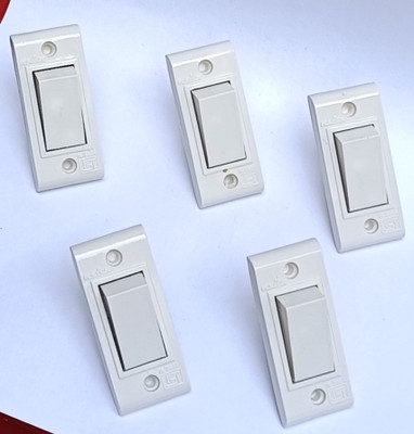 KLICK Non Modular Sonata Series 6Amp, 1 Way With ISI Mark | Electrical Switch 6 A One Way Electrical Switch(Pack of 5 Number of Switches - 5)