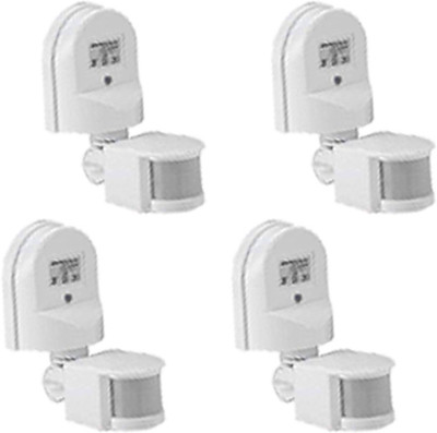 GIANT IMPEX Energy Saving LightAdjustment Automatic Motion Sensor Switch White (Pack of 4), 10 A Motion Sensor Electrical Switch(Pack of 4 Number of Switches - 1)