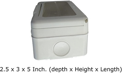 E-DAMEN c&s electric PVC 4 Module Waterproof Gang Box with 4 6A Switch (White) 6 A One Way Electrical Switch(Pack of 1 Number of Switches - 1)