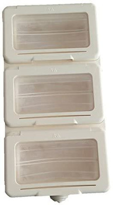 E-DAMEN C&S 12 Module Waterproof Gang Box with 4 6A Socket and 4 6 Ampere Switch 6 A One Way Electrical Switch(Pack of 1 Number of Switches - 1)