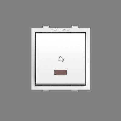 PM Cona Status Bell Push 2M (9296) 6 A One Way Electrical Switch(Pack of 1 Number of Switches - 1)