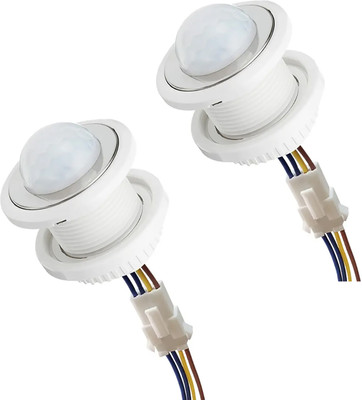LOREM LR-SN02 (Adjustable) (Input: 240V AC|Output: 40W) Auto On/Off Infrared 3 A Motion Sensor Electrical Switch(Pack of 2 Number of Switches - 2)