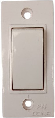 CONA Non Modular Wawa Series 6 A One Way Electrical Switch(Pack of 5 Number of Switches - 5)