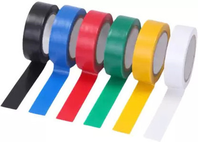 Candle PVC Tape Fire Retardant Insulation Electrical - 6 Tape Roll(Multicolor)