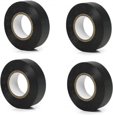 Gear Up PVC Tape 17 mm x 6 m Self Adhesive Electrical Insulation Tape ( Pack Of 4 )(Black)