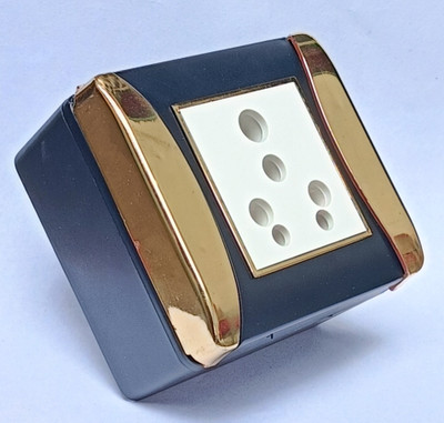 Pancham Modular Surface Gang Box-2M With Socket 5Pin,16Amp Attached, ISI Marked Wall Plate(Black)