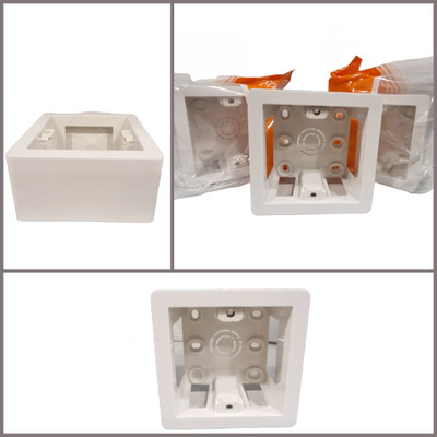 Amp exchange 2m serface modular box/ open pvc box(5pic)pack Wall Plate(White)