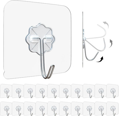 7 Star Door, Cabinet, wall, Bedroom, Kitchen, Office, Living Room, Home, Photo frame Hook 20(Pack of 20)