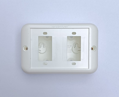 TOPSON Plast Non Modular Surface Gang Box Size-2M For Wall Modunted, ISI Marked, Wall Plate(White)