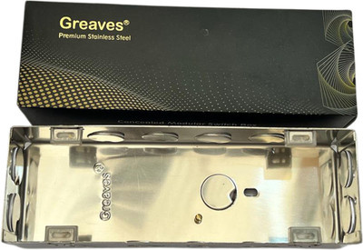 greaves Modular Flush Box 8M H Wall Plate(Steel)