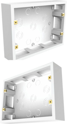 PM Cona SURFACE BOX 8M Sq, 6709 ( Pack of 2) Wall Plate(White)