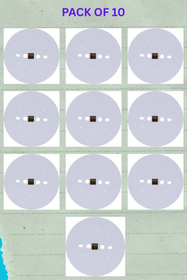 PM Cona ROUND SURFACE PLATE 4 INCH (2451), Pack of 10, Wall Plate(White)