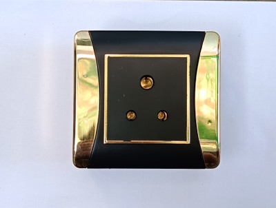 Pancham Modular Surface Gang Box,2M With 1 Socket 3Pin,6Amp Black Attached, ISI Marked Wall Plate(Black)