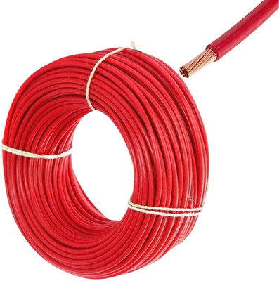 DRUMSTONE PVC (Polyvinyl Chloride). 10 sq/mm Red 25 m Wire(RED)