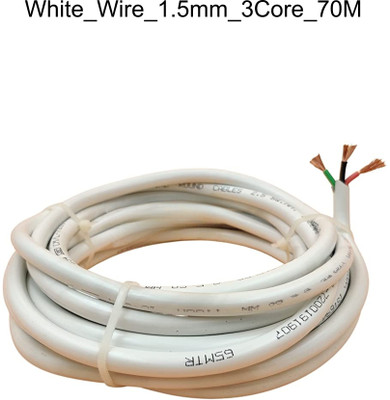 JELECTRICALS PVC 1.5 sq/mm White 70 m Wire(White)