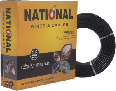 ELSON PVC Insulated (2.5mm wire) 2.5 sq/mm Black 91 m Wire(Black)