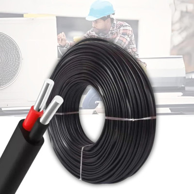 DRUMSTONE Aluminium 2.5 sq/mm Black 50 m Wire(Black)