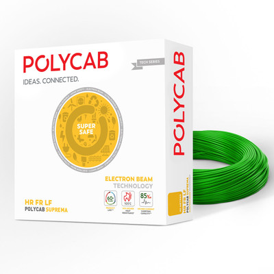 Polycab Suprema 1.5 mm Green 90 m Wire(Green)