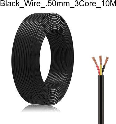 Electro Factory PVC 0.5 sq/mm Black 10 m Wire(Black)