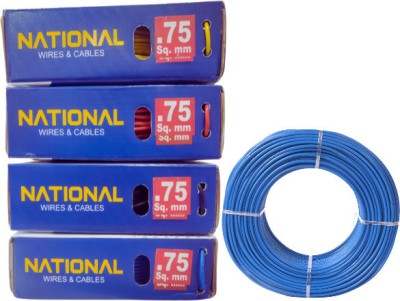 ELSON PVC Insulated CCA Copper (Electrical Wire) 0.75 sq/mm Blue 91 m Wire(Blue)