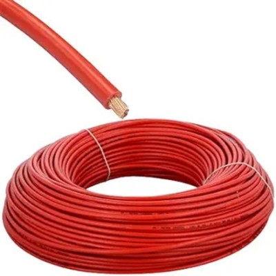 Lipzie PVC 4 sq/mm Red 10 m Wire(CCTV Wire Cable 3+1 Copper+Breding Alloy+mic Wire alloy (25 Meter))