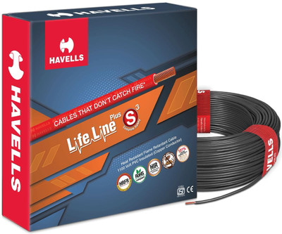 HAVELLS Havells Lifeline 2.5 sq/mm Black 90 m Wire(BLACK)