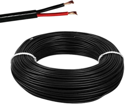 Exxelo 0.75MM(24/20MM) 2Core 5 sq/mm Black 90 m Wire(Black)