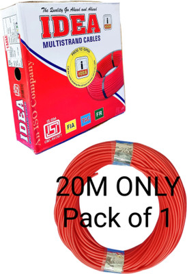 Idea 1mm Copper 1 sq/mm Red 20 m Wire(Red)