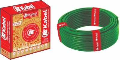 AT Kabel FR (Flame Retardant) PVC single core 0.75 sq/mm Green 90 m Wire(Green)