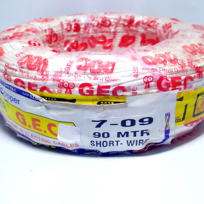 SUPER GEC 07-09 Parallel Flat Speaker Cable 1 sq/mm White 90 m Wire(White)