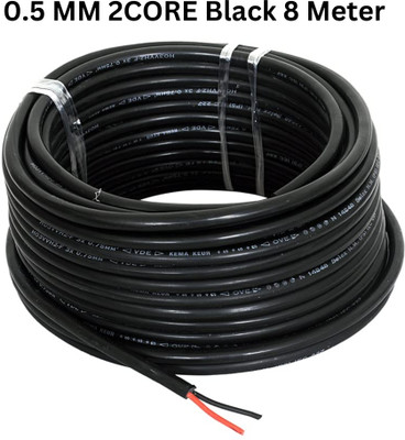 Electro Factory PVC 0.5 sq/mm Black 8 m Wire(Black)