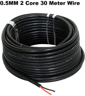 Electro Factory PVC 0.5 sq/mm Black 30 m Wire(Black)