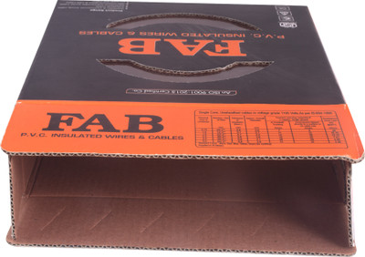 kripa FAB 1.0 MM EMPTY BOX FOR WIRE PACKING MATERIAL 1 sq/mm Black 1 m Wire(Black::RED)