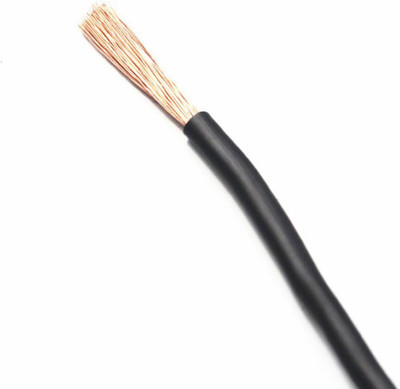 GrahLogy 1mm copper wire Unheated, PVC Insulated, Single Core Flexible 1 sq/mm Black 90 m Wire(Black)