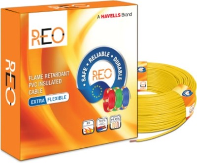 HAVELLS Reo PVC 1 sq/mm Yellow 90 m Wire(Yellow)