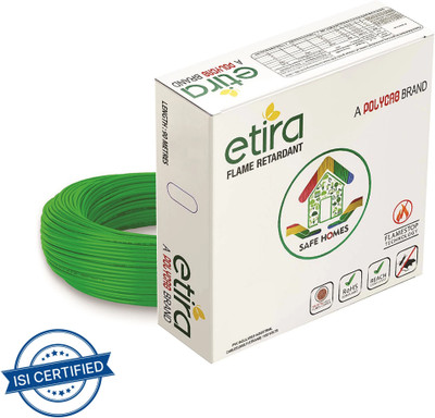 Polycab Etira 0.75 sq/mm Green 90 m Wire(Green)