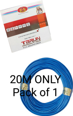 Tarun 1mm Copper 1 sq/mm Blue 20 m Wire(Red)