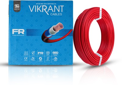 SUPER GEC Vikrant Electric Wires and Cable | FR PVC Insulated | CCR Copper | House Wire 0.75 sq/mm Red 64 m Wire(Red)