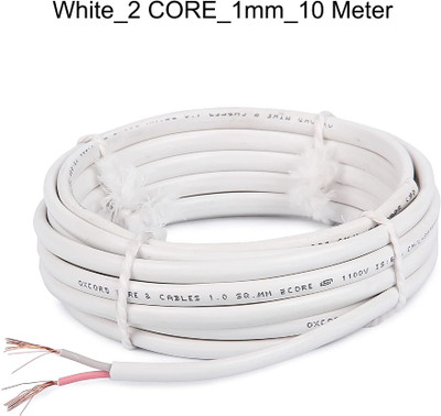JELECTRICALS PVC 1 sq/mm White 10 m Wire(White)