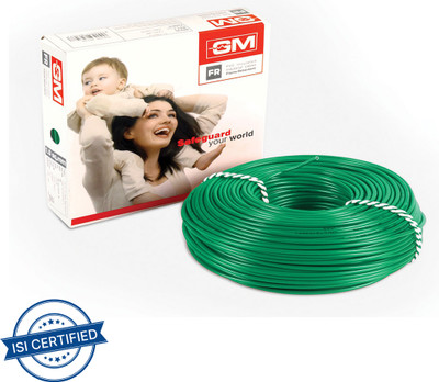 GM FR PVC 4 sq/mm Green 90 m Wire(Green)
