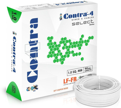 contra-4 SELECT SERIES LF-FR PVC 1 sq/mm White 90 m Wire(WHITE)