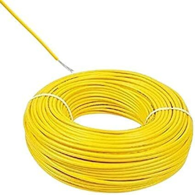 Lipzie [Limited Edition with 5 Years Extanted Warranty] 90 Meter 6mm Aluminium Wire 6 sq/mm Yellow 90 m Wire(Multicolor)