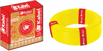 AT Kabel Single Core FR PVC (Flame Retardant) 0.75 sq/mm Yellow 90 m Wire(Yellow)