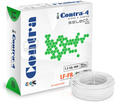 contra-4 SELECT SERIES LF-FR PVC 1.5 sq/mm White 90 m Wire(White)