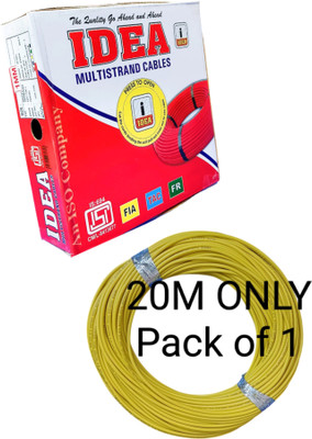 Idea 1mm Copper 1 sq/mm Yellow 20 m Wire(Yellow)
