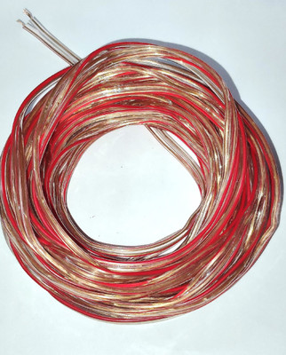 Steko (10 Meter) 14/76 PVC Transparent Speaker Wire Multi strand Flexible Copper Wire 1.5 sq/mm Clear 10 m Wire(Transparent)