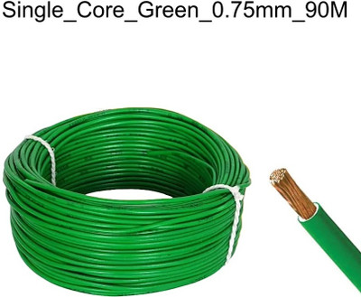 JELECTRICALS PVC 0.75 sq/mm Green 90 m Wire(Green)