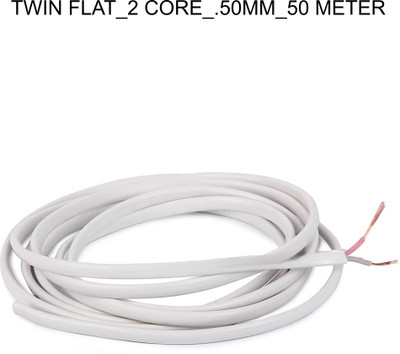 JELECTRICALS PVC 0.5 sq/mm White 50 m Wire(White)
