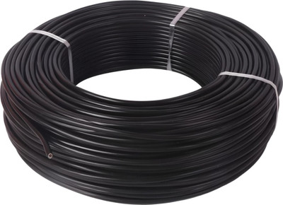FINENLY PVC 1.0MM Multi standard House Wire CCA COPPER Wire for Domestic Purpose 1 sq/mm Black 90 m Wire(Black)