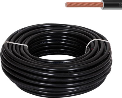 Elevea PVC 6 sq/mm Black 75 m Wire(Black)